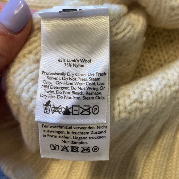 Eddie Bauer Cable Knit Wool Fisherman Sweater - Picture 5 of 6